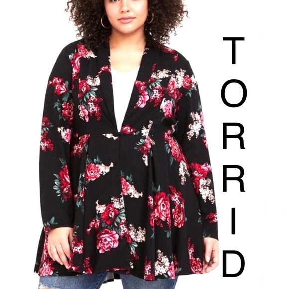 torrid Jackets & Blazers - 🌺TORRID Floral Fit & Flare Twill Coat🌺